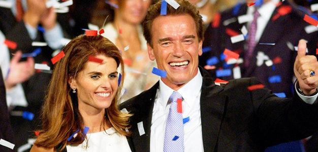 Arnold Schwarzenegger with wife